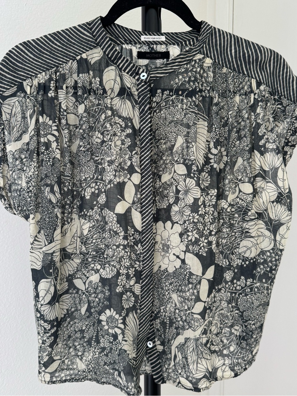 NEW MOTHER the slow ride button down in french fairy tale -S